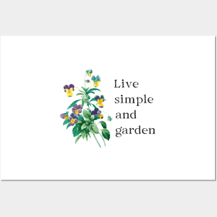 Live Simple and Garden Posters and Art